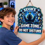 Custom Game Zone Do Not Disturb Gamer Decor - Personalized Wood Sign