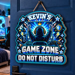 Custom Game Zone Do Not Disturb Gamer Decor - Personalized Wood Sign