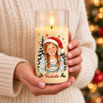 Custom Photo Santa Christmas Gifts For Families - Personalized LED Candle Light