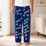 Custom Name Number Soccer Player Gifts For Boys - Personalized Pajamas Pants