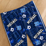 Custom Name Number Soccer Player Gifts For Boys - Personalized Pajamas Pants