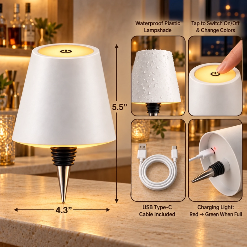 Custom Home Bar Decor - Personalized LED Bottle Light Topper