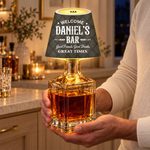 Custom Home Bar Decor - Personalized LED Bottle Light Topper