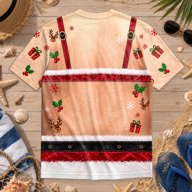 Custom Funny Santa Christmas Gifts For Men - Personalized T-shirt