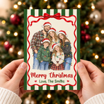 Custom Photo Family Christmas Cards - Personalized Christmas Greeting Card