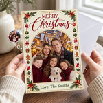 Custom Photo Christmas Family Gifts - Personalized Christmas Greeting Card