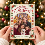 Custom Photo Christmas Family Gifts - Personalized Christmas Greeting Card