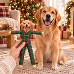 Custom Photo Christmas Pajamas Doll Gifts For Dog And Cat Lovers - Personalized Poseable Plush Doll
