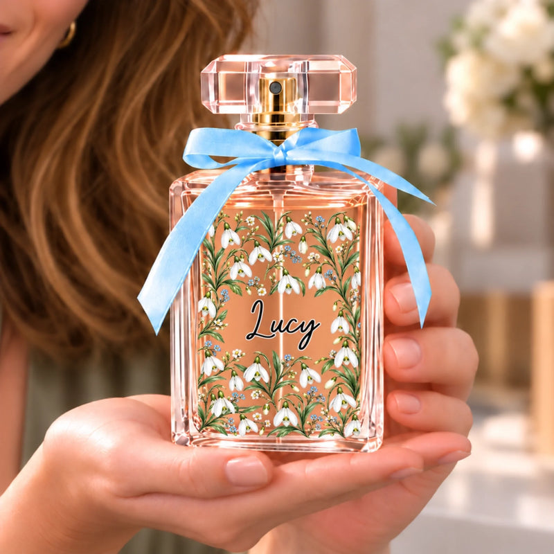Custom Birth Month Flower Gifts For Women - Personalized Refillable Perfume Bottle