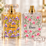 Custom Birth Month Flower Gifts For Women - Personalized Refillable Perfume Bottle