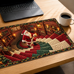 Custom Christmas Santa Decor - Personalized Desk Mat