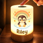 Custom Name Lion Rainbow Baby Shower Decor Gifts For Kids - Personalized Dimmable Touch Night Light