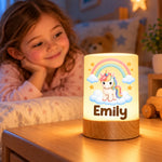 Custom Name Lion Rainbow Baby Shower Decor Gifts For Kids - Personalized Dimmable Touch Night Light