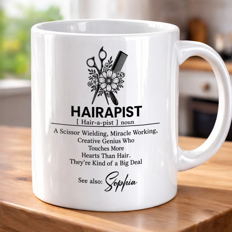 Custom Name Hairstylist Appreciation Gifts for Hairstylist, Hairdresser, Women - Personalized Mug - Making Hair Dreams Come True