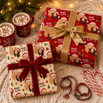 Custom Photo Christmas Gifts For Besties - Personalized Wrapping Paper