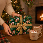 Custom Couple Photo Christmas Gifts for Him, Her - Personalized Wrapping Paper