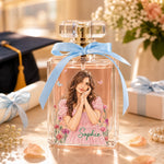 Custom Photo Floral Gifts for Daughter, Granddaughter - Personalized Refillable Perfume Bottle