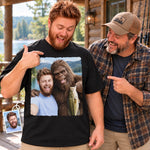 Custom Photo Bigfoot Fishing Gifts For Men - Personalized Comfort T-Shirt