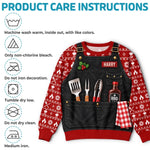 Custom Photo Grillmas Christmas Gifts For Men - Personalized Ugly Sweatshirt