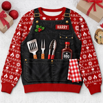Custom Photo Grillmas Christmas Gifts For Men - Personalized Ugly Sweatshirt