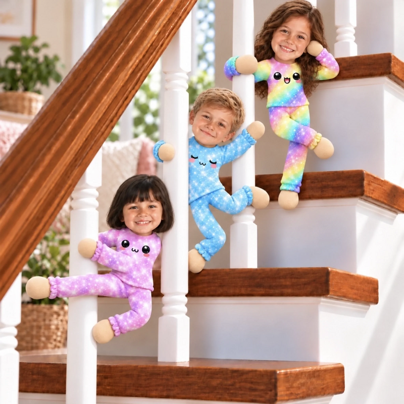 Custom Photo Cute Pajamas Gifts for Kids - Personalized Poseable Plush Doll