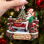 Custom Romantic Christmas Gifts For Couples - Personalized Wooden Ornament