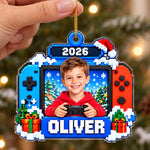 Custom Photo Gamer Kids Christmas Gifts - Personalized Acrylic Ornament