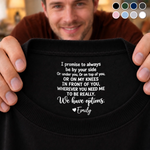 Custom Name Funny Romantic Quote Gifts For Him And Her - Personalized Inside Neck Print T-Shirt