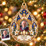 Custom Photo Heavenly Memorial Christmas Decor Gifts - Personalized Acrylic Ornament