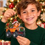 Custom Monster Truck Kids Christmas Gifts - Personalized Acrylic Ornament