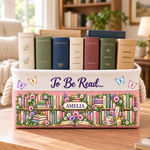Custom Name Book Lover Gifts for Readers - Personalized Storage Basket