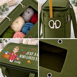 Custom Knitting And Crochet Gifts For Women - Personalized Canvas Yarn Tote Bag