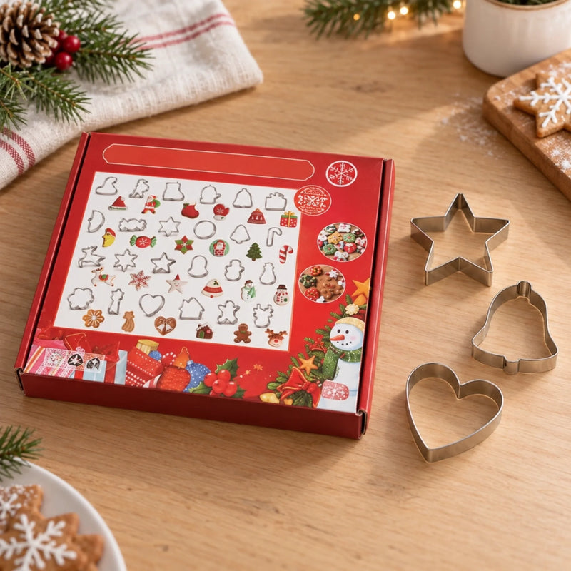 Christmas Baking Cookie Cutter Set Holiday Gifts For Family, Bakers - Christmas Cookie Cutter