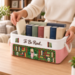 Custom Name Reading Nook Gifts For Bookworms - Personalized Storage Basket