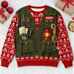 Custom Photo Merry Campmas Camping Christmas Gifts for Him - Personalized Ugly Sweatshirt