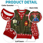 Custom Photo Merry Campmas Camping Christmas Gifts for Him - Personalized Ugly Sweatshirt
