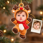 Custom Photo Christmas Characters Kids Gifts - Personalized Acrylic Ornament