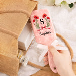 Custom Floral Wreath Monogram Gifts for Her - Personalized Paddle Hair Brush