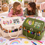 Custom Floral Painting Gifts For Art Lovers - Personalized Canvas Yarn Tote Bag
