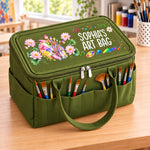 Custom Floral Painting Gifts For Art Lovers - Personalized Canvas Yarn Tote Bag