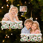 Custom Faux Porcelain Photo Kids Christmas Gifts - Personalized Acrylic Ornament