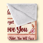 Custom Name Floral Sunset Gifts For Granddaughter - Personalized Blanket