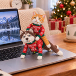 Custom Photo Pet Face Funny Ugly Christmas Sweater Gifts For Pet Lovers - Personalized Poseable Plush Doll