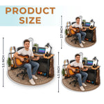 Custom Photo Guitar Player Gifts For Music Lovers - Personalized Acrylic Ornament