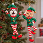 Custom Photo Face Christmas Elf Funny Gifts For Family, Pet Lovers - Personalized Poseable Plush Doll Ornament