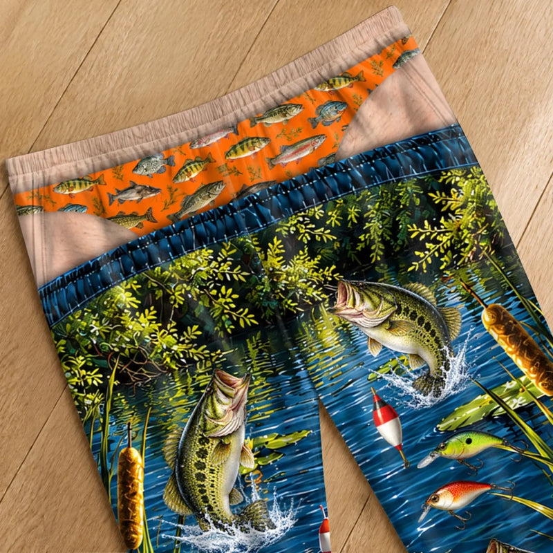 Custom Funny Bass Fishing Gifts For Men - Personalized Pajama Pants