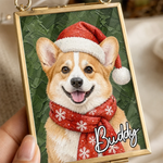 Custom Pet Photo Oil Painting Christmas Gifts for Dog And Cat Lovers - Personalized Frame Ornament