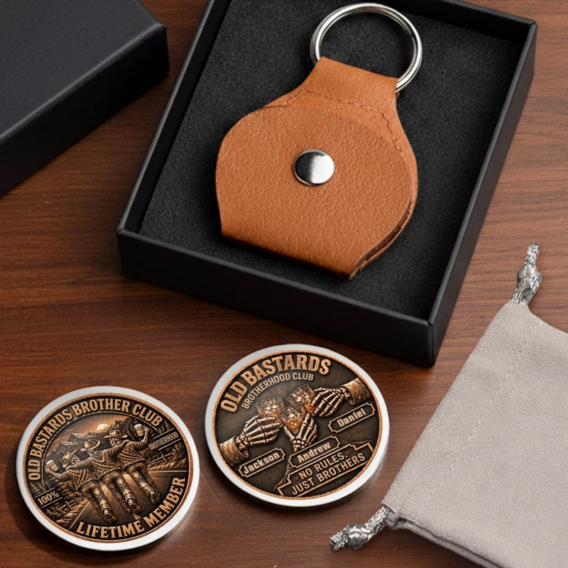 Custom Name Lifetime Brotherhood Gifts For Brothers - Personalized Pocket Hug Token