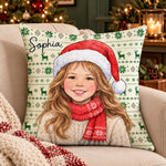 Custom Photo Christmas Sweater Kids Gifts For Family, Kids, Pet Lovers - Personalized Pillow