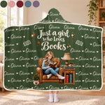 Custom Name Book Lover Reading Nook Gifts For Her - Personalized Snuggle Blanket